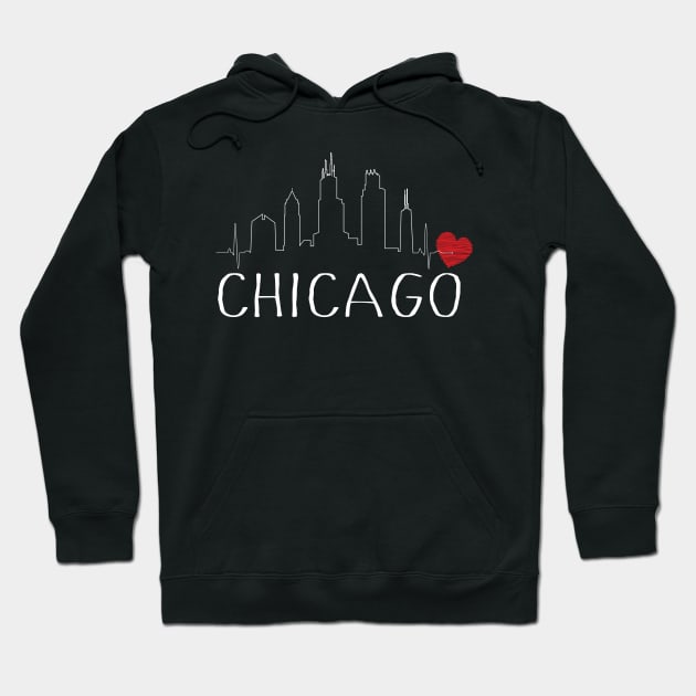 Chicago Lifeline (white) Hoodie by jenni_knightess